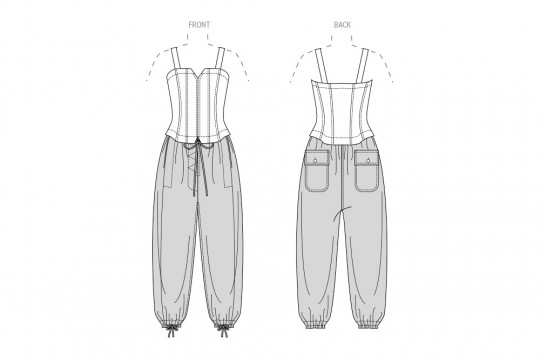 V2035 VOGUE Schnittmuster Designer Jumpsuit