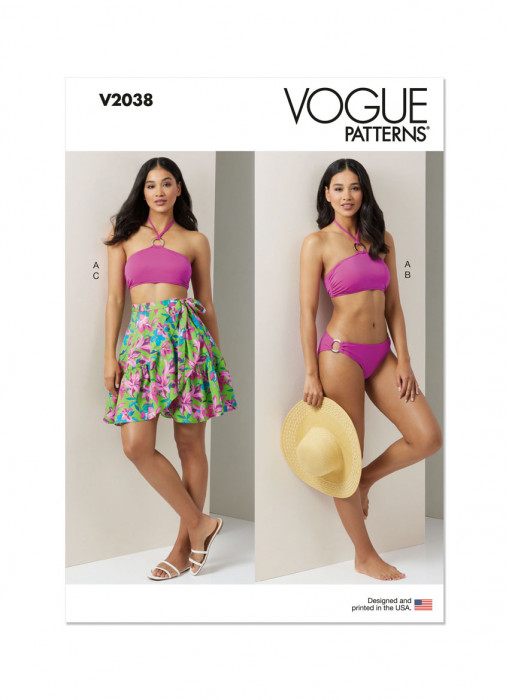 V2038 VOGUE Schnittmuster Bikini Wickelrock EASY!