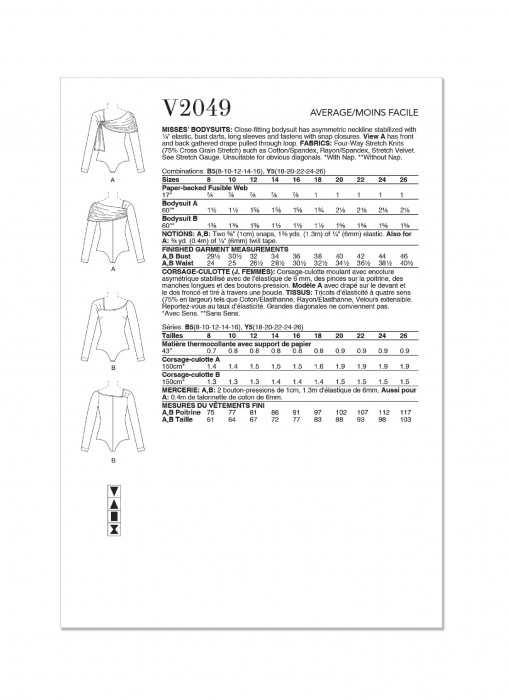 V2049 VOGUE Schnittmuster Body