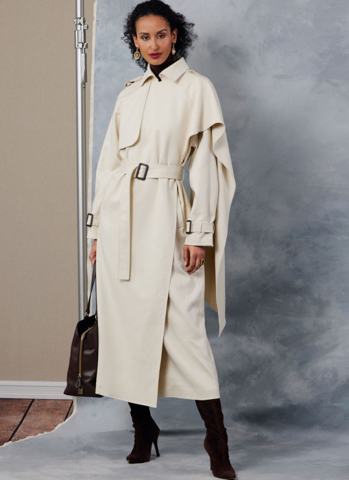 V2055 VOGUE Schnittmuster Trenchcoat mit Gürtel