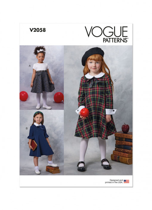 V2058 VOGUE Schnittmuster Kinderkleid