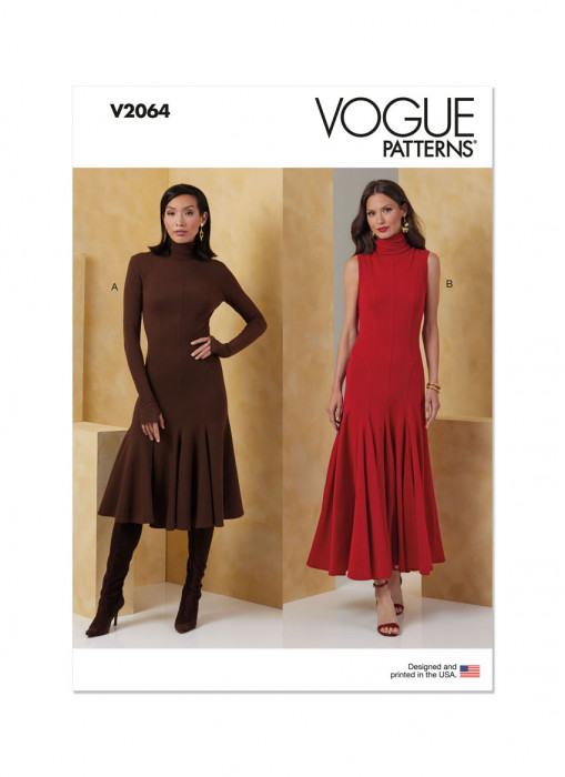 V2064 VOGUE Schnittmuster Jerseykleid