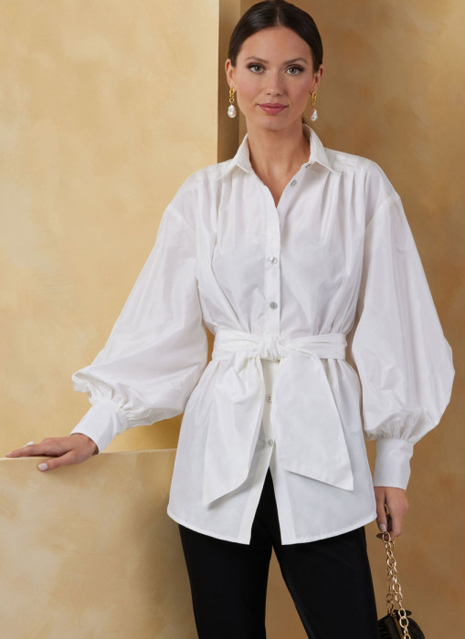 V2068 VOGUE Schnittmuster Bluse im Dichterstil