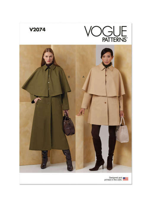 V2074 VOGUE Schnittmuster Cape-Mantel