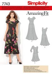 7743 Simplicity Schnittmuster Amazing Fit Kleid