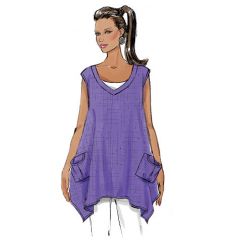 B6056 Butterick Schnittmuster Tunika Blusenshirt EASY!