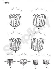 7855 Simplicity Schnittmuster Corsagen