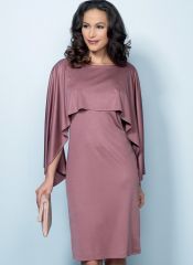 B6479 Butterick Schnittmuster Jerseykleid Ponchokleid EASY!