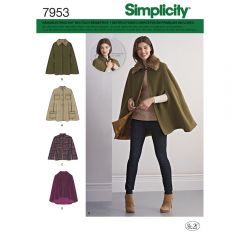 7953 Simplicity Schnittmuster Poncho