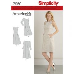 7950 Simplicity Schnittmuster Amazing Fit Kleid