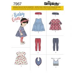 7967 Simplicity Schnittmuster Baby Kombination