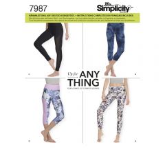 7987 Simplicity Schnittmuster Leggings XXS-XXL