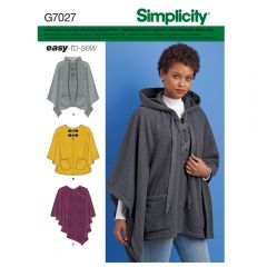 7027 Simplicity Schnittmuster Poncho EASY!