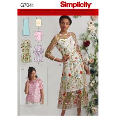 7041 Simplicity Schnittmuster Lagenlook Top Kleid