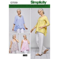 7059 Simplicity Schnittmuster Lagenlook Shirt Top