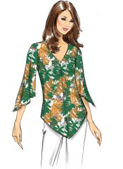 B6663 Butterick Schnittmuster Blusenshirt Top