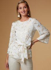 B6628 Butterick Schnittmuster Shirt in Wickeloptik