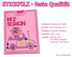 Stickfilz waschbar fest 1mm - rosa - 20cmx90cm