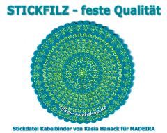 Stickfilz waschbar fest 1mm - türkis - 20cmx110cm