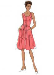 B6674 Butterick Schnittmuster Sommerkleid Tasche