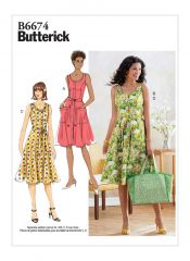 B6674 Butterick Schnittmuster Sommerkleid Tasche