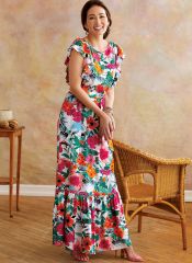 B6677 Butterick Schnittmuster Kleid Maxikleid