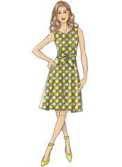 B6676 Butterick Schnittmuster Kleid im Retrolook