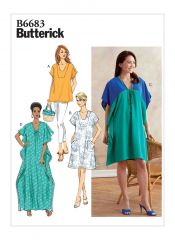 B6683 Butterick Schnittmuster Tunika Kaftan Kleid