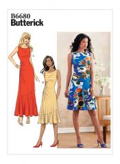 B6680 Butterick Schnittmuster Jerseykleid