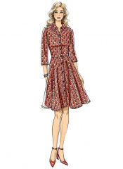 B6702 Butterick Schnittmuster Hemdblusenkleid