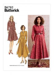 B6702 Butterick Schnittmuster Hemdblusenkleid