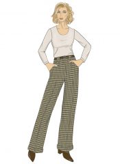 B6715 Butterick Schnittmuster Hose mit weitem Bein