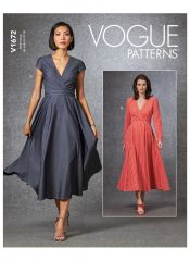 V1672 VOGUE Schnittmuster Kleid Jeanskleid