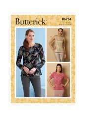 B6754 Butterick Schnittmuster Blusenshirts Top EASY!