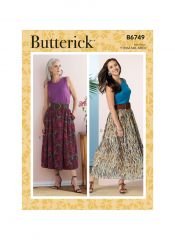 B6749 Butterick Schnittmuster Rock Stufenrock EASY!