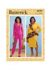 B6739 Butterick Schnittmuster Hosenanzug Kostüm