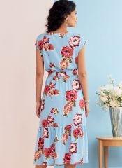 B6722 Butterick Schnittmuster Kleid mit Volant