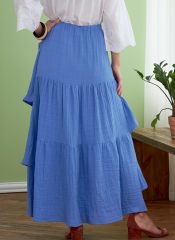 B6736 Butterick Schnittmuster Volantrock Maxirock