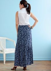 B6736 Butterick Schnittmuster Volantrock Maxirock