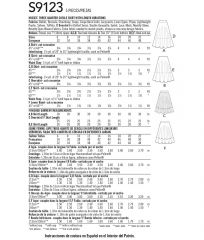 9123 Simplicity Schnittmuster Rock