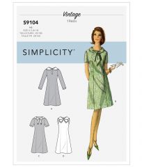 9104 Simplicity Schnittmuster Vintage Kleid