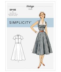 9105 Simplicity Schnittmuster Retrokleid