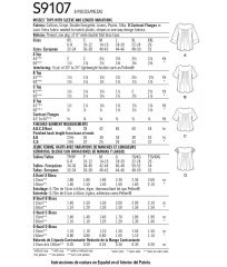 9107 Simplicity Schnittmuster Blusenshirts