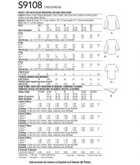 9108 Simplicity Schnittmuster Blusenshirts