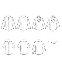 9108 Simplicity Schnittmuster Blusenshirts