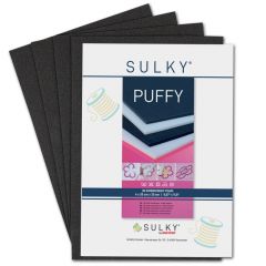 GUNOLD Sulky PUFFY Stickschaum 3mm schwarz 4er-Pack