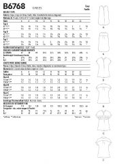 B6768 Butterick Schnittmuster Blusenshirt + Top