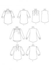 B6801 Butterick Schnittmuster Blusenshirt