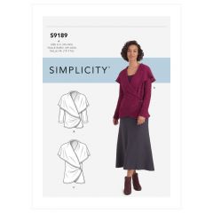 9189 Simplicity Schnittmuster Wickeljacke