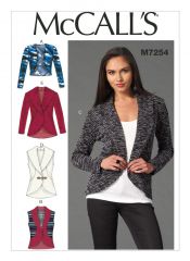 M7254 McCalls Schnittmuster Cardigan Weste